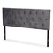 Baxton Studio Felix ModernGrey Velvet Upholstered Headboard-Queen 198-12411-ZORO - alternate 4